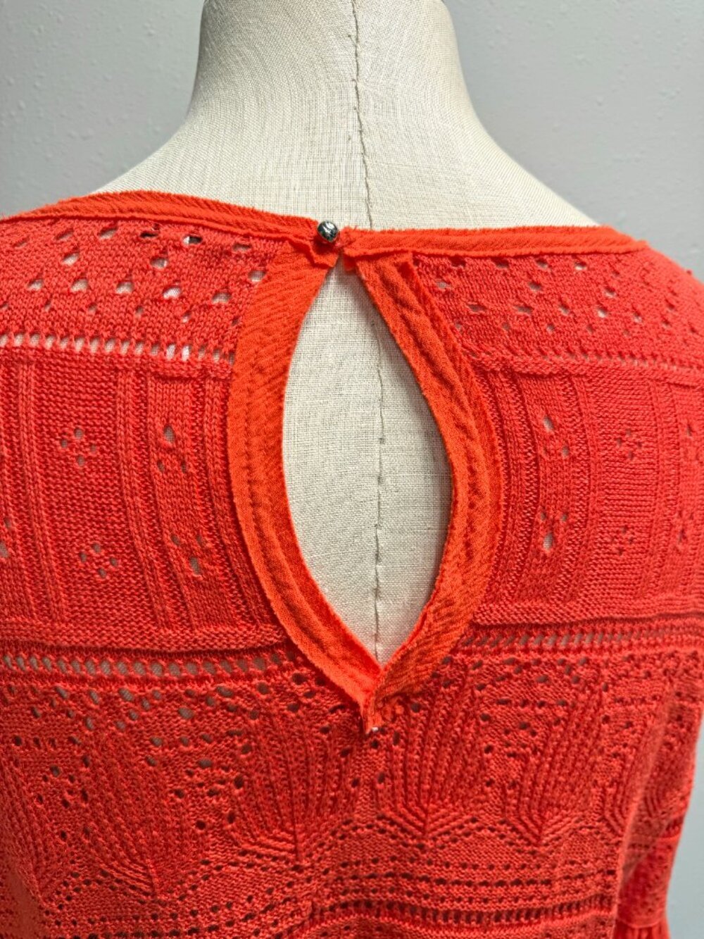 Free People Once Upon A Time Lace Crochet Bell Sleeve Top - Picture 10 of 14